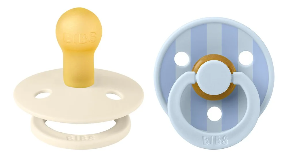 BIBS Studio Colour Block Latex Baby Blue Dusty Blue Mix 2 pak - Flere størrelser v:5081278