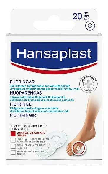 Hansaplast Filtringer 22mm – 20stk. v:9230324 Hansaplast Filtringer 22mm – 20stk. v:9230324