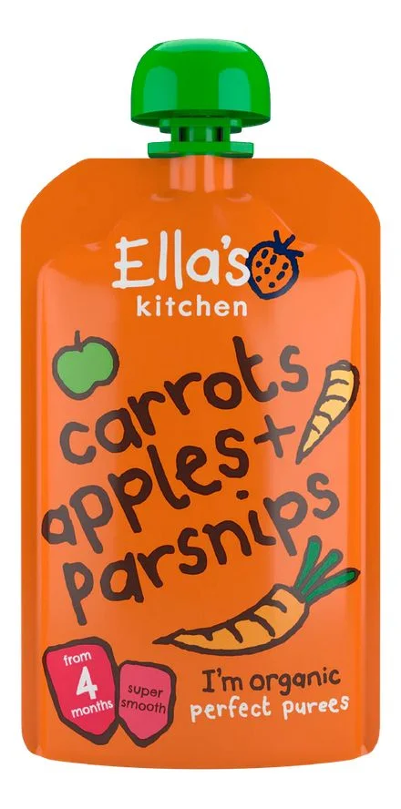 Ella’s Kitchen Gulrot, Eple & Pastinakk 4+ mnd. Ø – 120 g v:8550612