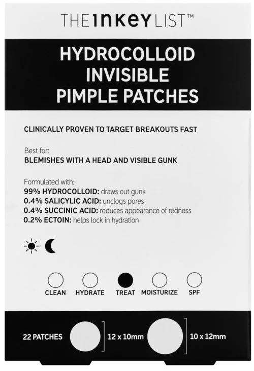 The Inkey List Hydrocolloid Invisible Pimple Patches 22 stk v:6070898 The Inkey List Hydrocolloid Invisible Pimple Patches 22 stk v:6070898