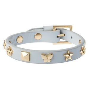 DARK Leather Sign Stud Bracelet Cool Blue 1pcs v:7659910 DARK Leather Sign Stud Bracelet Cool Blue 1pcs v:7659910