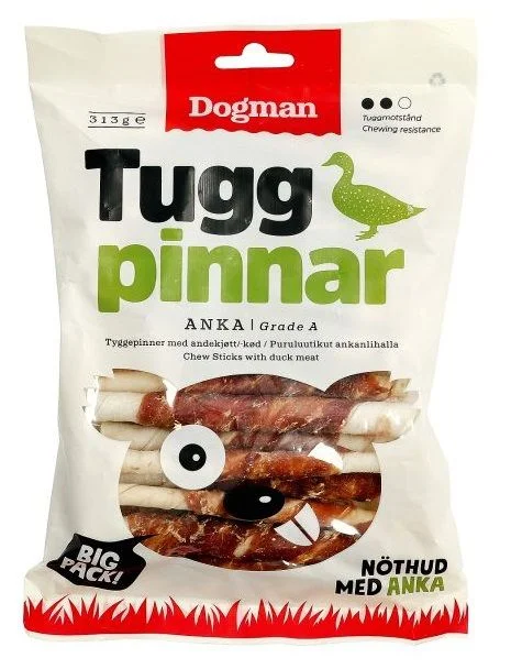 Dogman Tyggepinner med and 25p Hvit S 12cm v:8976449