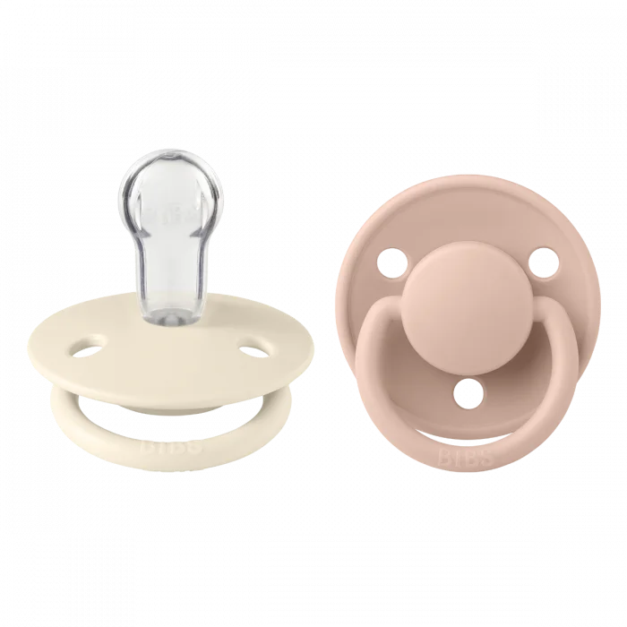 BIBS De Lux smokk silikon ivory/blush one size 2 stk v:1373129