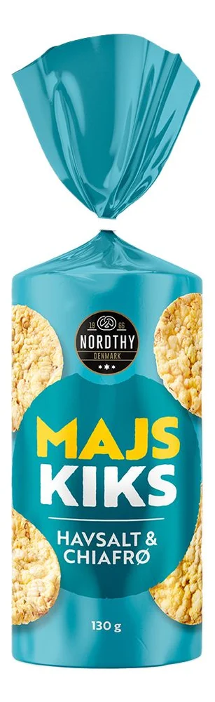 Nordthy Maiskjeks Havsalt & Chiafrø – 130 g. v:6092106 Nordthy Maiskjeks Havsalt & Chiafrø – 130 g. v:6092106