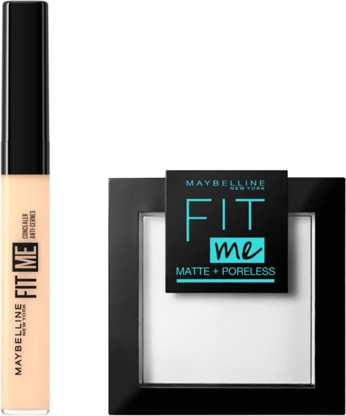 Maybelline New York Fit Me Face Bundle Concealer 10 Light + Powder 90 Translucent v:4180037