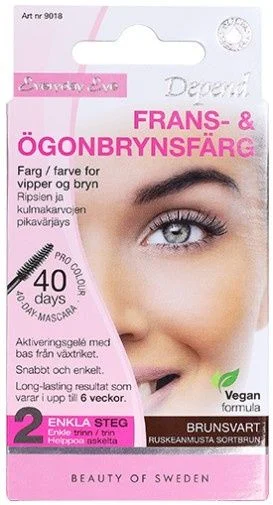 Depend vipper og øyenbrynsfarge brunsvart 20 ml | brynsfarge v:9449201 Depend vipper og øyenbrynsfarge brunsvart 20 ml | brynsfarge v:9449201