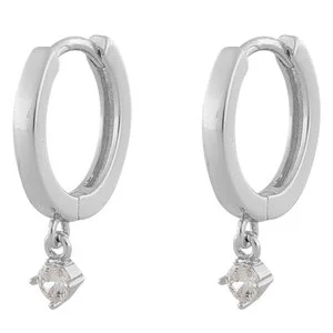 Snö of Sweden Camille Small Ring Earring Silver/Clear 14,5 mm v:1112661 Snö of Sweden Camille Small Ring Earring Silver/Clear 14,5 mm v:1112661