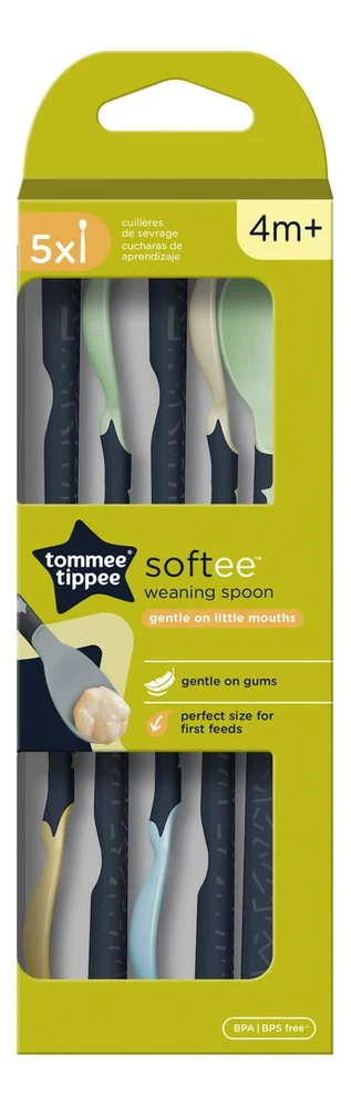 Tommee Tippee Softee skjeer 4+ mdr. – 5 stk. v:3360022 Tommee Tippee Softee skjeer 4+ mdr. – 5 stk. v:3360022