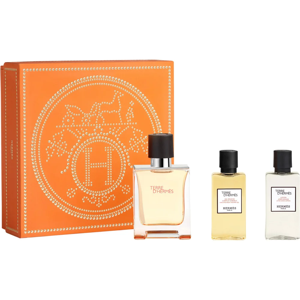 Terre d'Hermès Gift Set, Eau de Toilette, Shower Gel and After Shave Lotion v:1943174