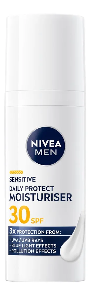 Nivea Men Sensitive Daily Protect Moisturiser SPF30 – 50 ml. v:5140472 Nivea Men Sensitive Daily Protect Moisturiser SPF30 – 50 ml. v:5140472