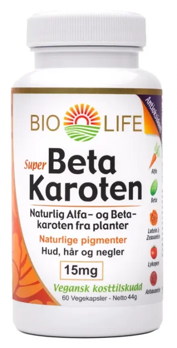 Bio-Life super betakaroten 15 mg 60 Kapsler v:7197555 Bio-Life super betakaroten 15 mg 60 Kapsler v:7197555