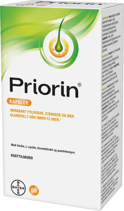 Priorin kosttilskudd kapsler 60 stk v:1805287