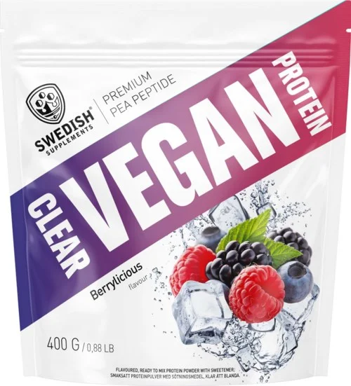 Swedish Supplements Clear Vegan Protein – Berrylicious 400 g v:5710383 Swedish Supplements Clear Vegan Protein – Berrylicious 400 g v:5710383