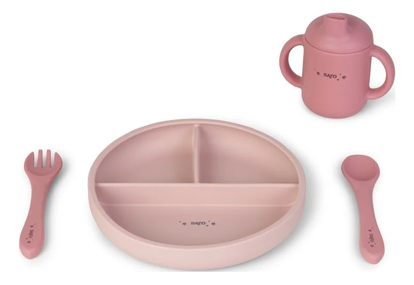 SARO BABY Food & Fun Silikon Spisesett – Blossom – 1 stk. v:1982076 SARO BABY Food & Fun Silikon Spisesett – Blossom – 1 stk. v:1982076