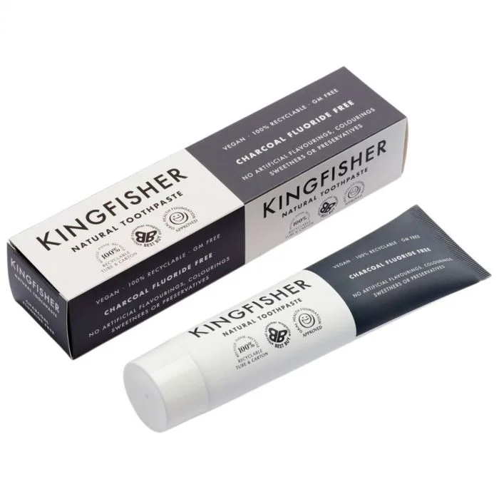 Kingfisher Charcoal Uten Fluor 100 ml v:7359132