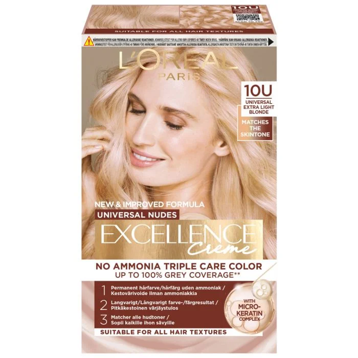 L'Oréal Paris Excellence Universal Nudes 10U Universal Extra Light Blonde 192ml v:1910940 L'Oréal Paris Excellence Universal Nudes 10U Universal Extra Light Blonde 192ml v:1910940