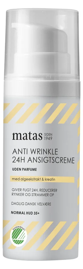 Anti Wrinkle 24H Face Cream For Normal Skin Fragrance Free 50 ml - Matas Striber v:7703511