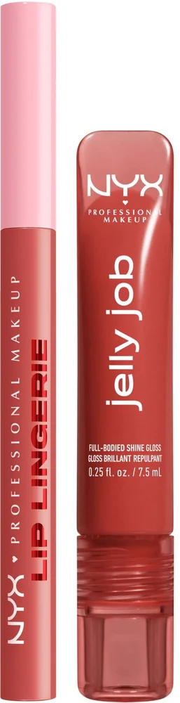 NYX PROFESSIONAL MAKEUP Lip Power Pair Set Lip Lingerie Liner Stain 09 Send Nudes & Jelly Job Lip gloss 06 Jelly Filled v:7670672 NYX PROFESSIONAL MAKEUP Lip Power Pair Set Lip Lingerie Liner Stain 09 Send Nudes & Jelly Job Lip gloss 06 Jelly Filled v:7670672