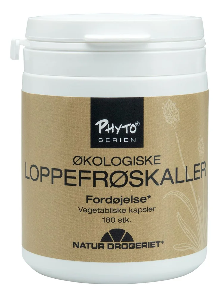 Natur-Drogeriet Loppefrøskall Ø – 180 kaps. v:2838454 Natur-Drogeriet Loppefrøskall Ø – 180 kaps. v:2838454