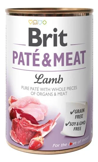 Brit Pate & Meat våtfôr m. lam – 400 g. v:6846071 Brit Pate & Meat våtfôr m. lam – 400 g. v:6846071