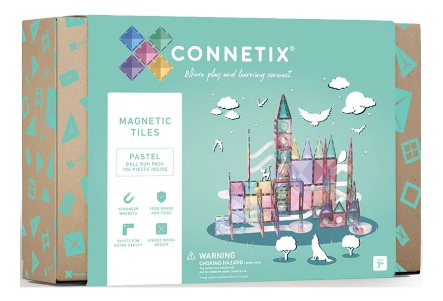 Connetix Ball Run Pack – magnetsett 106 deler – pastel – 1 sett v:9961073 Connetix Ball Run Pack – magnetsett 106 deler – pastel – 1 sett v:9961073
