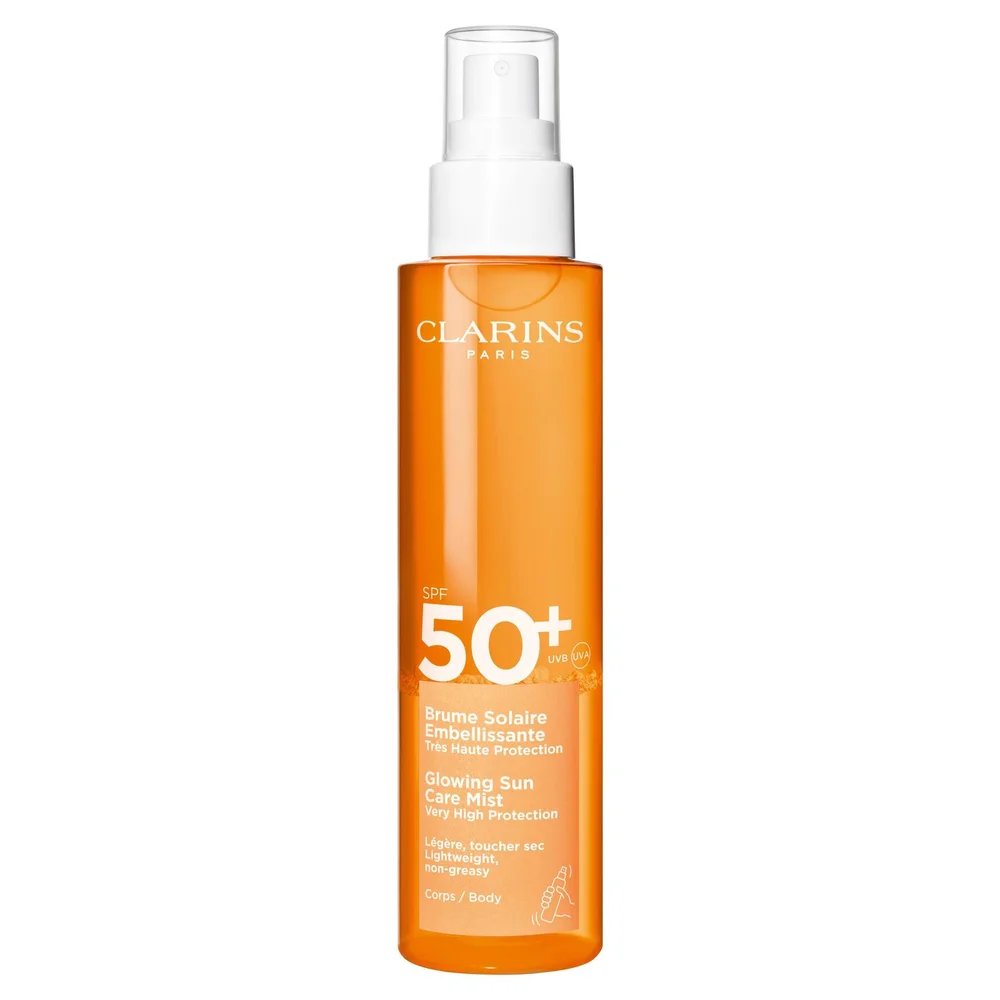 Glowing Sun Care Mist SPF50+ 150 ml – Clarins v:2035709 Glowing Sun Care Mist SPF50+ 150 ml – Clarins v:2035709