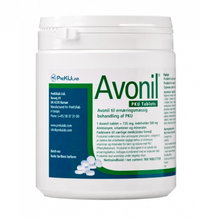 Avonil PKU AA tab 900 STK v:1367955 Avonil PKU AA tab 900 STK v:1367955