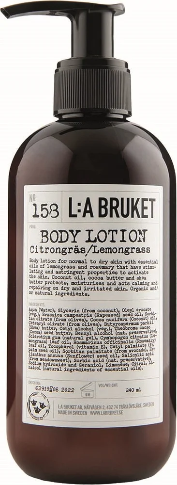 L:a Bruket 158 Bodylotion Lemongrass CosN 240 ml v:3924048