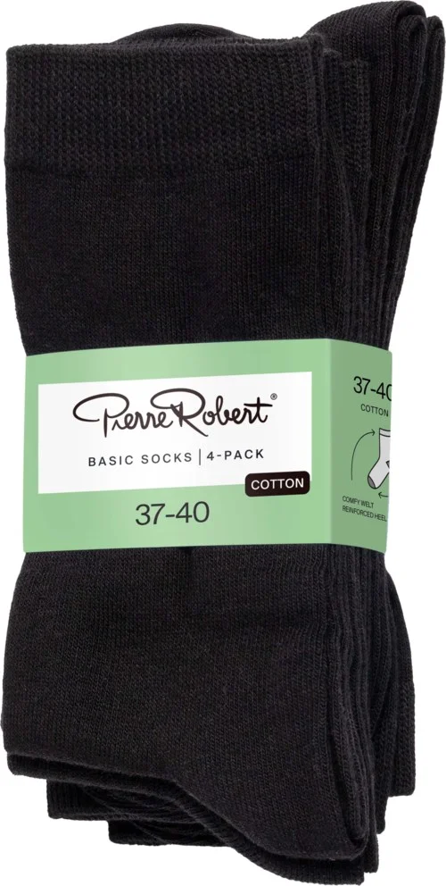 Pierre Robert Basic Socks Cotton X4 Black 37-40 v:8611977
