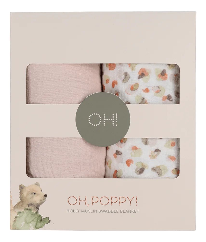 Oh, Poppy! Holly Muslin Svøp Fresh Vanilla/Powder Pink – 2 stk. v:4724789 Oh, Poppy! Holly Muslin Svøp Fresh Vanilla/Powder Pink – 2 stk. v:4724789