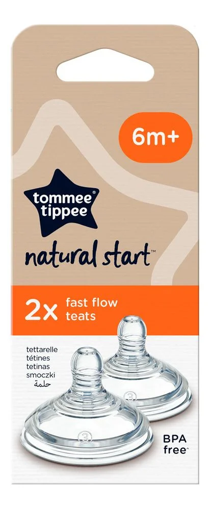 Tommee Tippee Natural Start Fast Flow Flasketut (+6 mnd.) – 2 stk. v:4685754 Tommee Tippee Natural Start Fast Flow Flasketut (+6 mnd.) – 2 stk. v:4685754