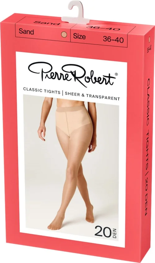 Pierre Robert Classic Tights Sheer & Transparent 20 DEN Sand 44-48 v:3621966