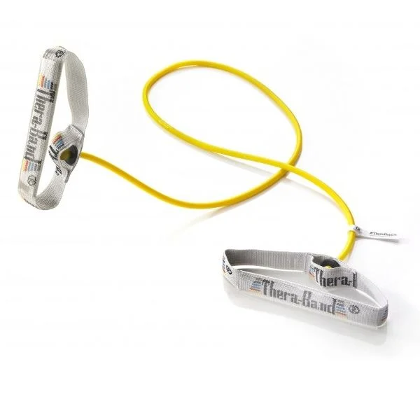Theraband treningstrikk med håndtak 1.4m - gul - Hardhet 1 v:1990394