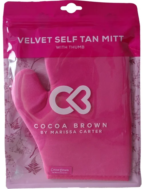 Cocoa Brown Velvet Thumb Tanning Mitt v:7416955 Cocoa Brown Velvet Thumb Tanning Mitt v:7416955