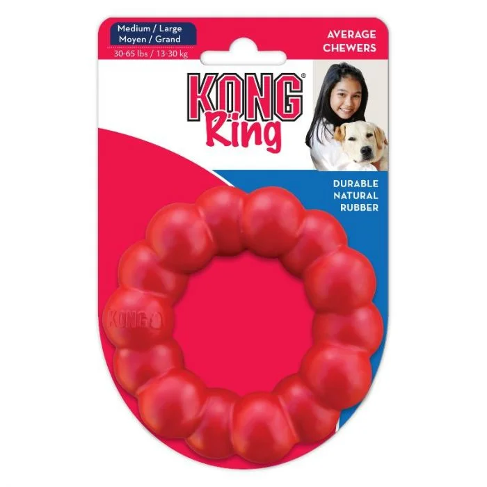 KONG Ring Classic Hundeleke – slitesterk ring til dralek v:1509099