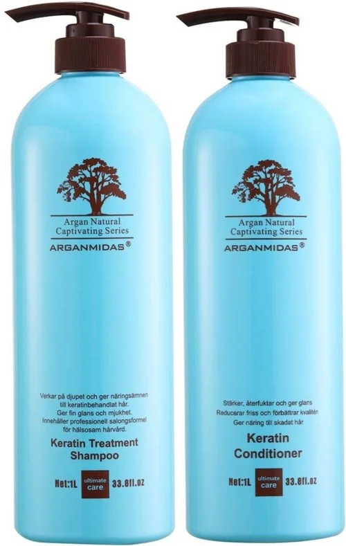 Arganmidas Keratin Treatment Bundle Shampoo 1000 ml & Conditioner 1000 ml v:4611013