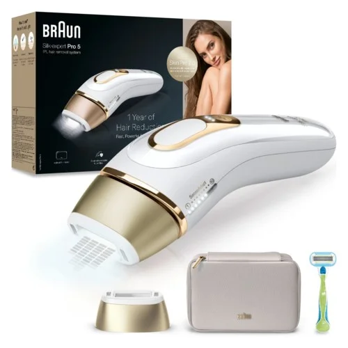 Braun IPL Silk·expert Pro 5 At Home Hair Removal With Pouch 1 Head PL5052 v:9284948