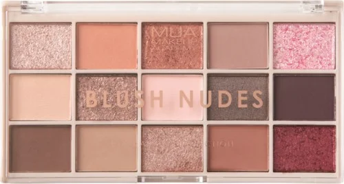MUA Makeup Academy Eyeshadow Palette 15 Shades Blush Nudes v:4753811