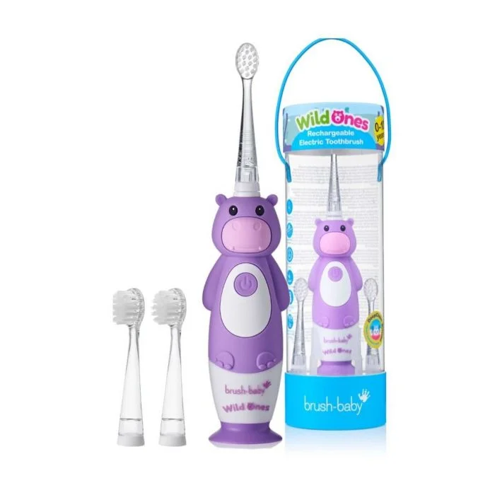 Brush Baby Wildones Flodhest – Elektrisk tannbørste til barn v:5569182 Brush Baby Wildones Flodhest – Elektrisk tannbørste til barn v:5569182