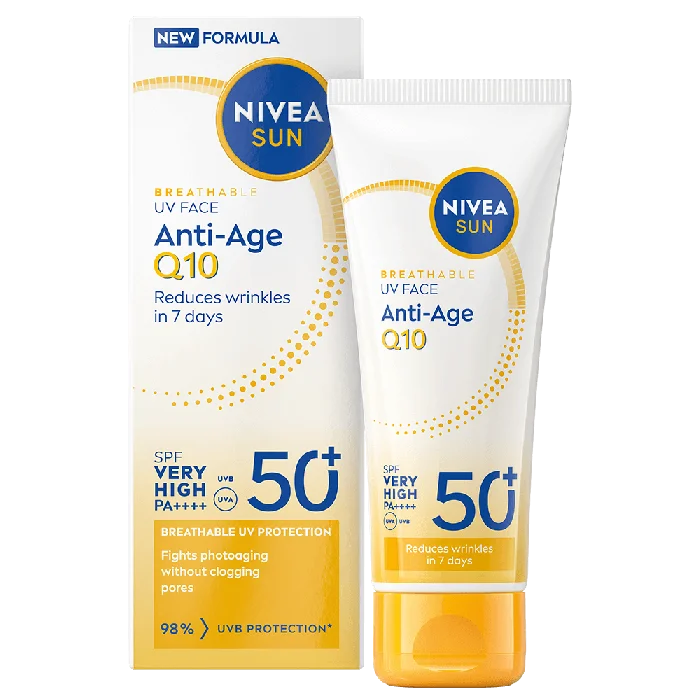 NIVEA Sun UV Face Anti Age Q10 SPF 50+ 40 ml v:9020958 NIVEA Sun UV Face Anti Age Q10 SPF 50+ 40 ml v:9020958