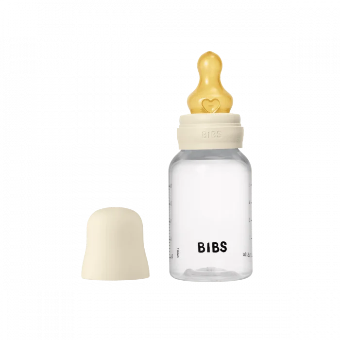 BIBS Baby Bottle Round Latex Slow Flow Ivory 150 ml v:3852183