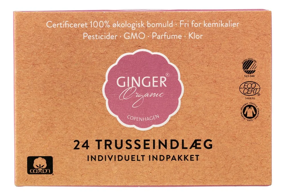 Ginger Organic Truseinnlegg Ø – 24 stk v:6821934 Ginger Organic Truseinnlegg Ø – 24 stk v:6821934