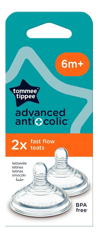 Tommee Tippee Anti-kolikk Fast Flow Flasketut (+6 mnd.) - 1 stk. v:5980507