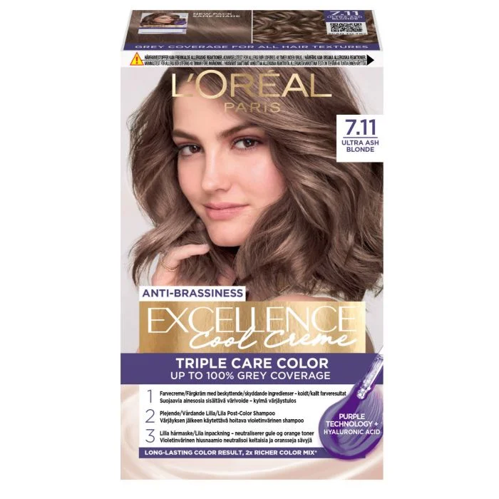 L'Oréal Paris Excellence Cool Creme 7.11 Ultra Ash Blonde v:3061339 L'Oréal Paris Excellence Cool Creme 7.11 Ultra Ash Blonde v:3061339