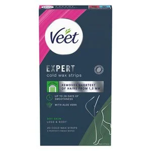 Veet Expert Cold Wax Strips Legs & Body Dry Skin 20pcs v:5750794 Veet Expert Cold Wax Strips Legs & Body Dry Skin 20pcs v:5750794