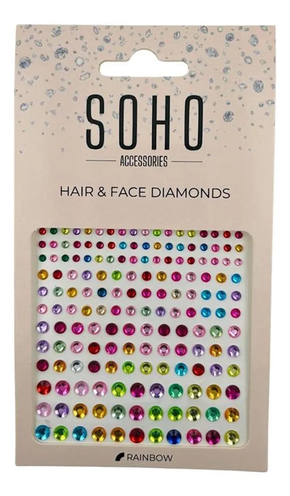 SOHO Hair & Face Diamonds Rainbow – 216 stk. v:1857010 SOHO Hair & Face Diamonds Rainbow – 216 stk. v:1857010