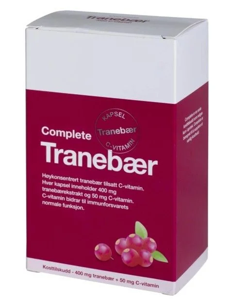 Complete Tranebær m/ vitamin C – 60 kaps. v:5498101 Complete Tranebær m/ vitamin C – 60 kaps. v:5498101