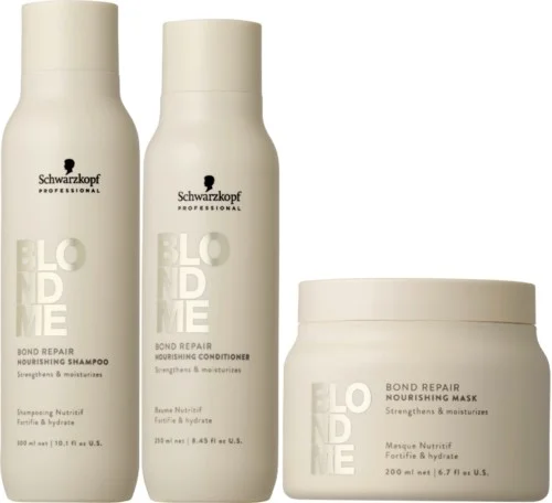Schwarzkopf Professional BLONDME Nourishing Bundle Shampoo 300 ml & Conditioner 250 ml & Mask 200 ml v:9171261