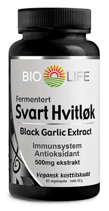 Bio-Life Fermentert svart hvitløk 60 Kapsler v:6058841 Bio-Life Fermentert svart hvitløk 60 Kapsler v:6058841