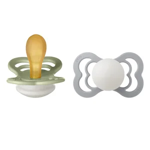 BIBS Pacifier Supreme Latex Sage Glow/Cloud Glow Size 2 2pcs v:1960682
